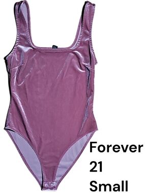 Forever 21 Dusty Rose Velvet Bodysuit